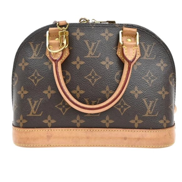 LOUIS VUITTON Alma BB 2Way Hand Bag Monogram Leather Brown Gold M53152 57EF638 - Picture 8 of 15